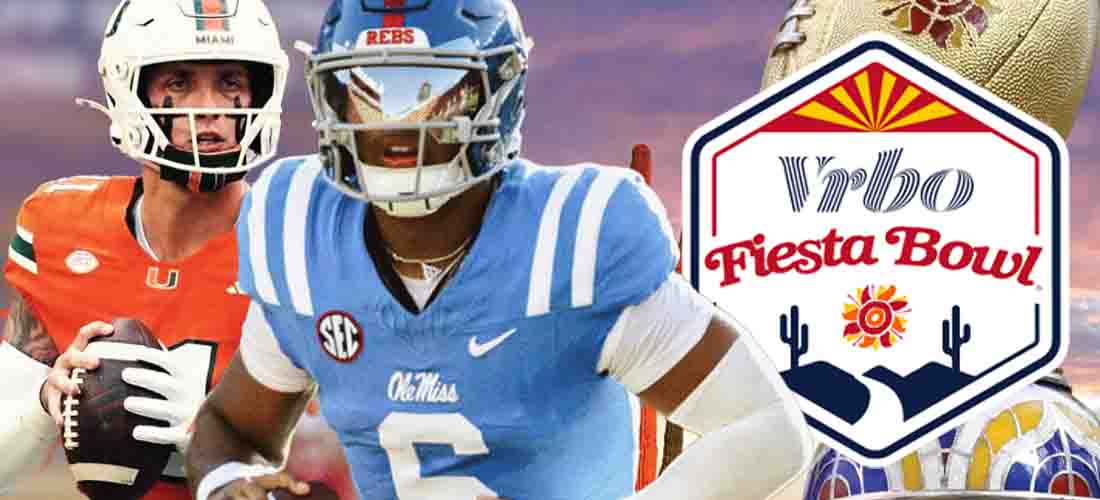 Fiesta Bowl quarterbacks and logo